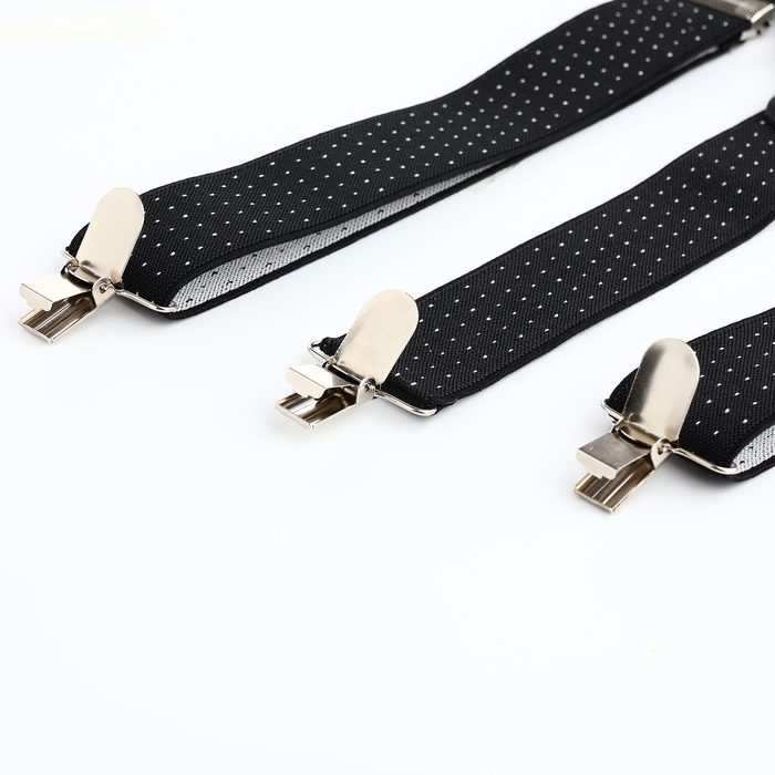 Подтяжки взрослые, ширина 2,5 см, цвет чёрный Подтяжки взрослые, ширина 2,5 см, цвет чёрный