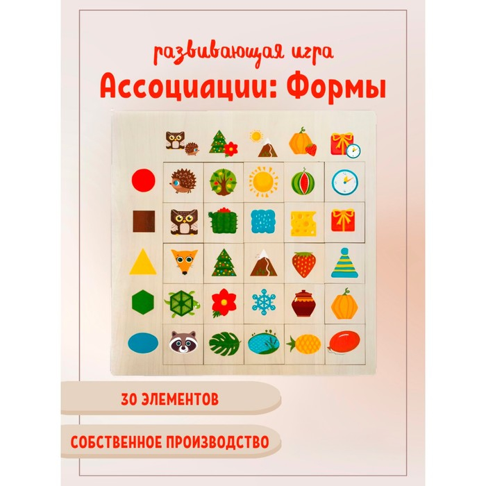 Развивающая игра «Ассоциации. Формы» Развивающая игра «Ассоциации. Формы»