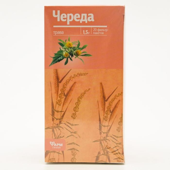 Череда трава, 20 фильтр пакетов по 1.5 г Череда трава, 20 фильтр пакетов по 1.5 г