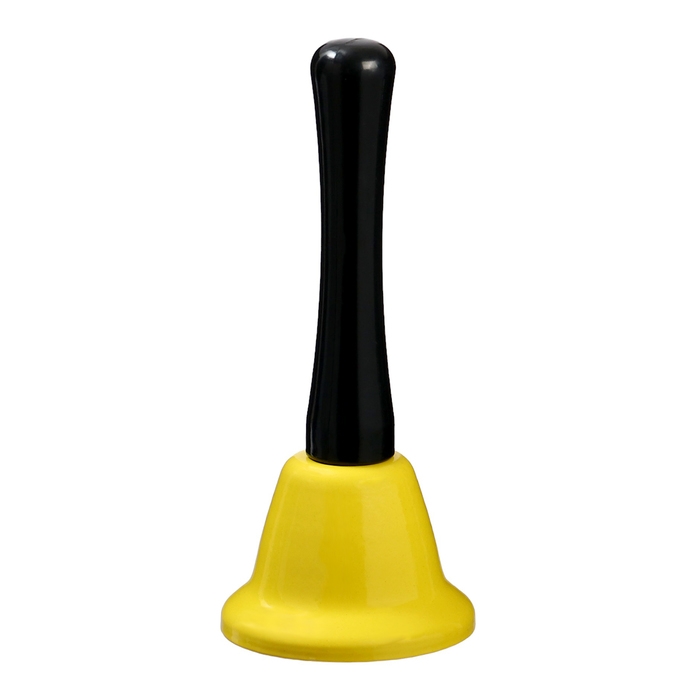 Колокольчик металлический, звонок настольный  Колокольчик металлический, звонок настольный "Funk", 12.5 х 5 см, желтый