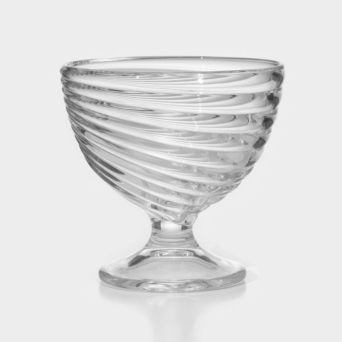 Набор стеклянных креманок для мороженого «Свирл», 300 мл, 3 шт Набор стеклянных креманок для мороженого «Свирл», 300 мл, 3 шт