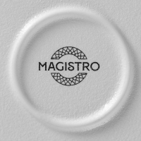 Тарелка фарфоровая Magistro Line, d=20,5 см, цвет белый