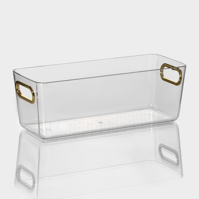 Контейнер для хранения «Нежность», 28×11×9,5 см, цвет прозрачный Контейнер для хранения «Нежность», 28×11×9,5 см, цвет прозрачный