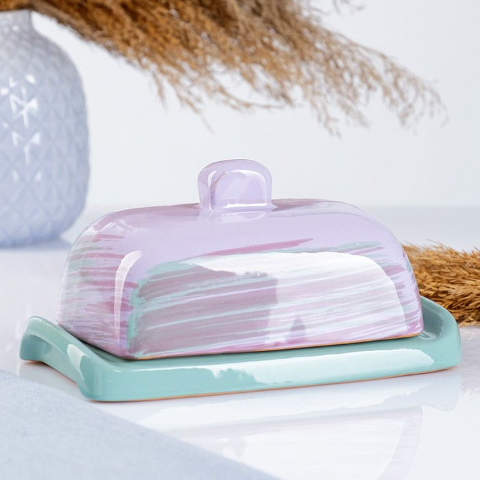 Масленка Масленка "Русская" 8х17х10см, лаванда