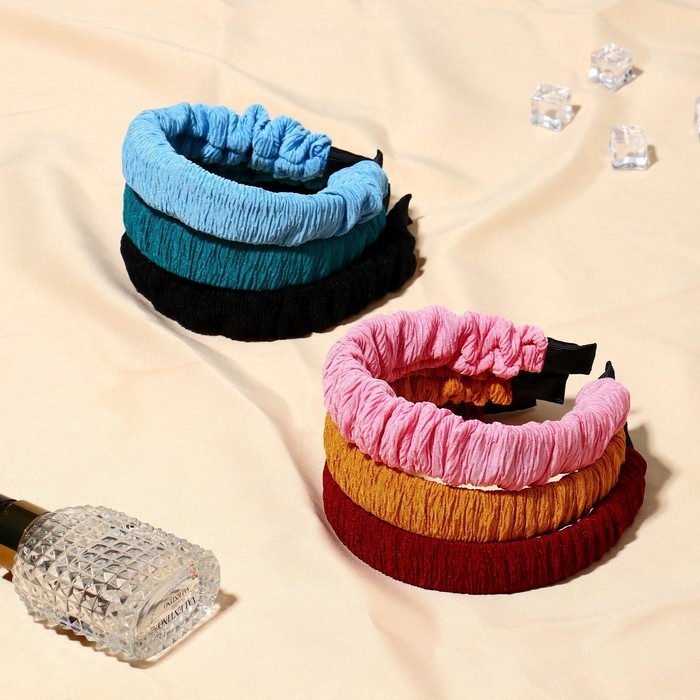 Ободок для волос Ободок для волос "Маргарет" текстура полоски, 2,5 см, микс