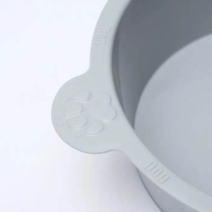 Миска для собак, 3 л, круглая, цвет МИКС