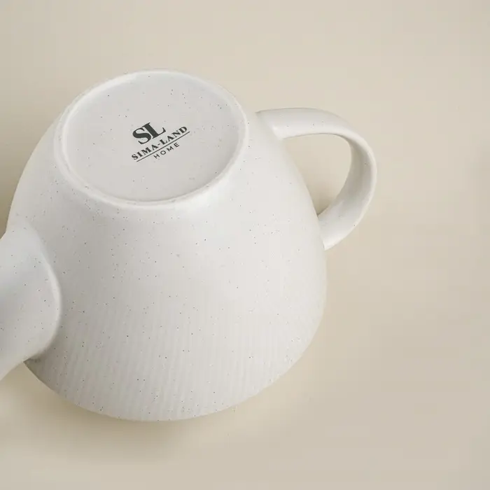 Заварочный чайник SL Home &laquo;Волна в камне&raquo;, 1 л, 22&times;13&times;15.5 см, фарфор, белый