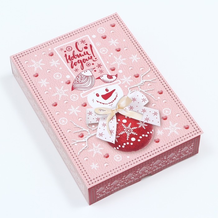 Новый год. Подарочная коробка Новый год. Подарочная коробка "Новогодний сувенир", 12,4 х 13,4 х 15,6 см, 1 шт.