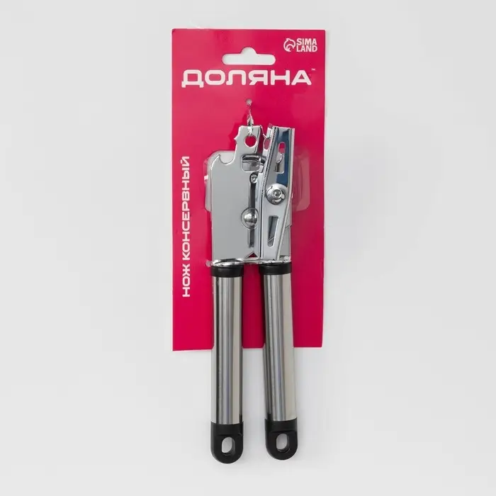 Нож консервный Доляна &laquo;Помощник&raquo;, 20 см, чёрный