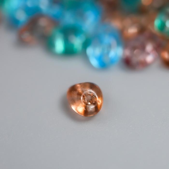 Бисер Чехия  Бисер Чехия "GAMMA" 2.5 x 5 мм  25 г  1-й сорт №30 коричнево-голубой/прозрачный