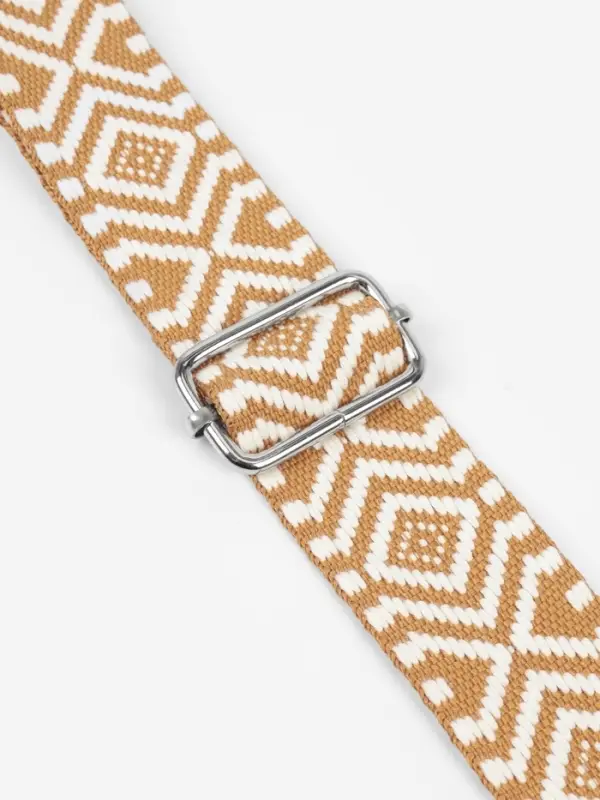 Ручка для сумки &laquo;Орнамент&raquo;, стропа, 135&plusmn;3&times;3.8 см, цвет горчичный