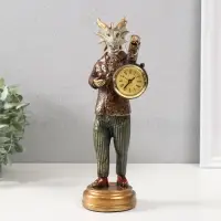Фигурка - часы настольные полистоун &laquo;Золотистый дракон&raquo;, 9.5&times;8.5&times;28 см