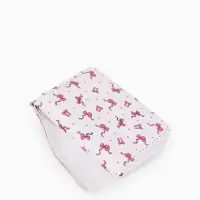 Кошелёк на молнии, 12&times;1.5&times;9 см, с принтом, белый/розовый