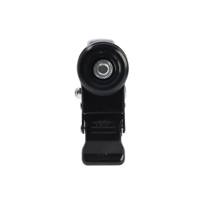 Колесо мебельное ТУНДРА, d=125 мм, поворотное, с футоркой 12&times;30 мм, с тормозом, черное