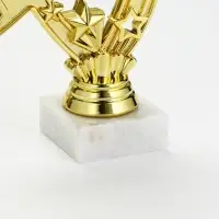 Кубок, наградная фигура &laquo;Звёзды&raquo;, подставка мрамор, золото, 19&times;10.5&times;5 см