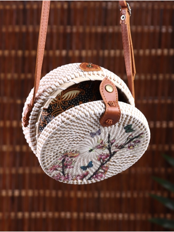 Сумка плетеная ротанг "Бабочка", 15х6х60 см