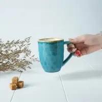 Кружка Magistro &laquo;Церера&raquo;, 400 мл, фарфор, голубая