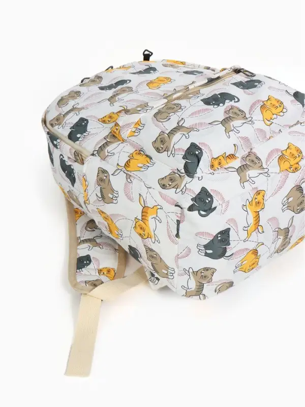 Рюкзак школьный CATS, с пеналом, 29&times;12&times;41 см, бежевый