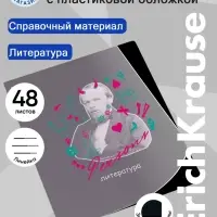 Предметная тетрадь по литературе ErichKrause. Persons, 48 листов, в линейку, со справочным материалом, пластиковая обложка