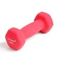 Гантель неопреновая ONLYTOP, 1 кг, цвет фуксия