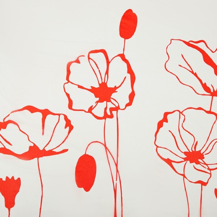 Скатерть без основы одноразовая «Маки», 110×220 см, МИКС Скатерть без основы одноразовая «Маки», 110×220 см, МИКС