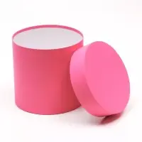 Набор круглых коробок 5в1 &laquo;Краски&raquo;, розовый, 25&times;25&times;25 - 19&times;19&times;19 см