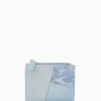 Кошелёк женский на кнопке, 11.5&times;2&times;9 см, комбинированный, голубой