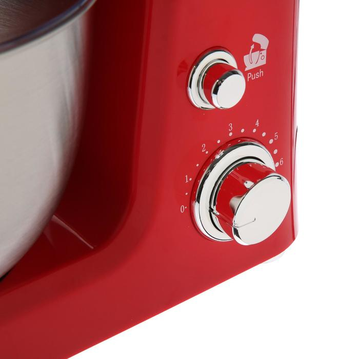 Миксер Sakura SA-6327R, планетарный, 1000 Вт, 3.5 л, 6 скоростей, 3 насадки, красный Миксер Sakura SA-6327R, планетарный, 1000 Вт, 3.5 л, 6 скоростей, 3 насадки, красный