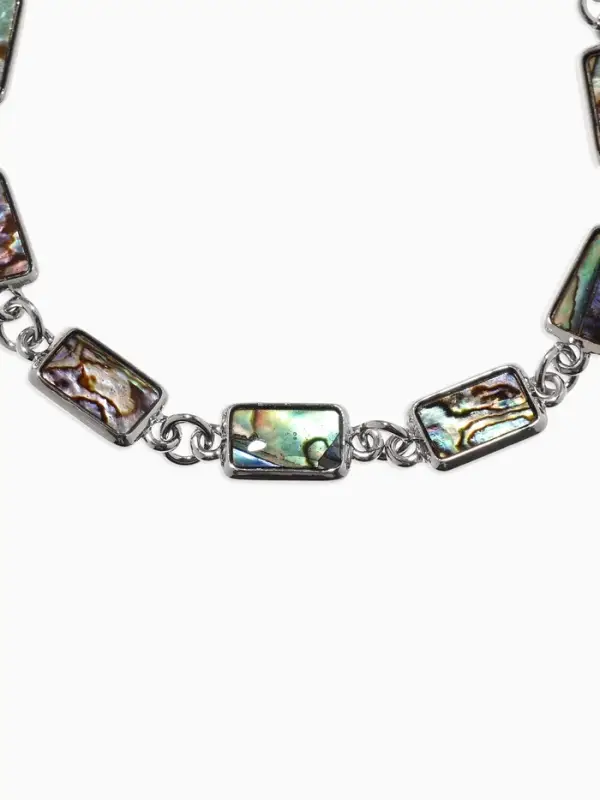 Браслет цепочка &laquo;Галиотис. Прямоугольник&raquo;, L=17 см, + удлинитель 5 см, цвет серебро, разноцветный