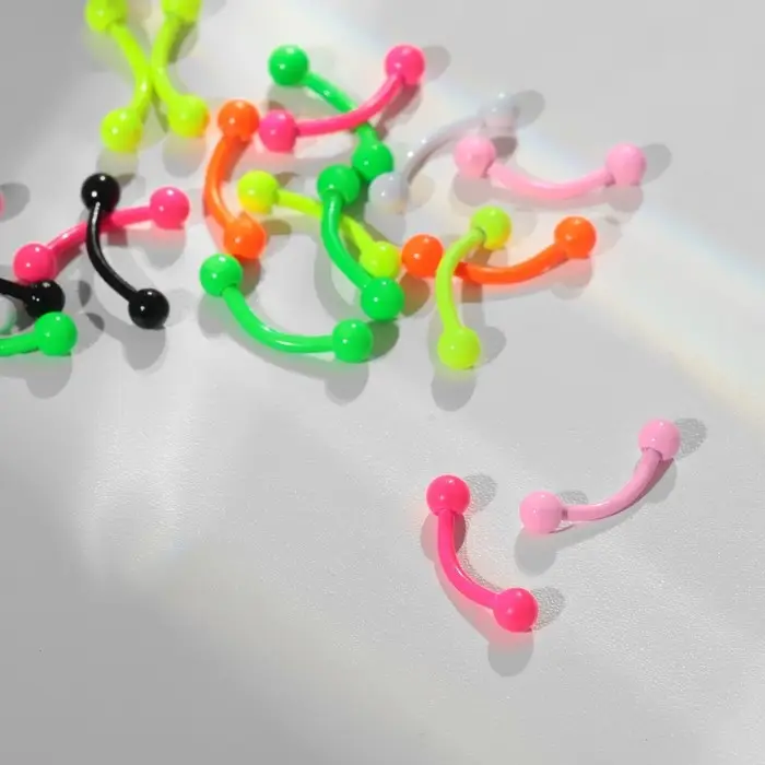 Пирсинг в бровь «Шарики» дуо, L=0.8 см, МИКС (фасовка 20 шт.) Пирсинг в бровь «Шарики» дуо, L=0.8 см, МИКС (фасовка 20 шт.)