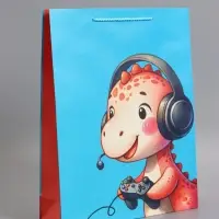 Пакет подарочный "Маленький динозаврик" 33 х 42,5 х 10 см