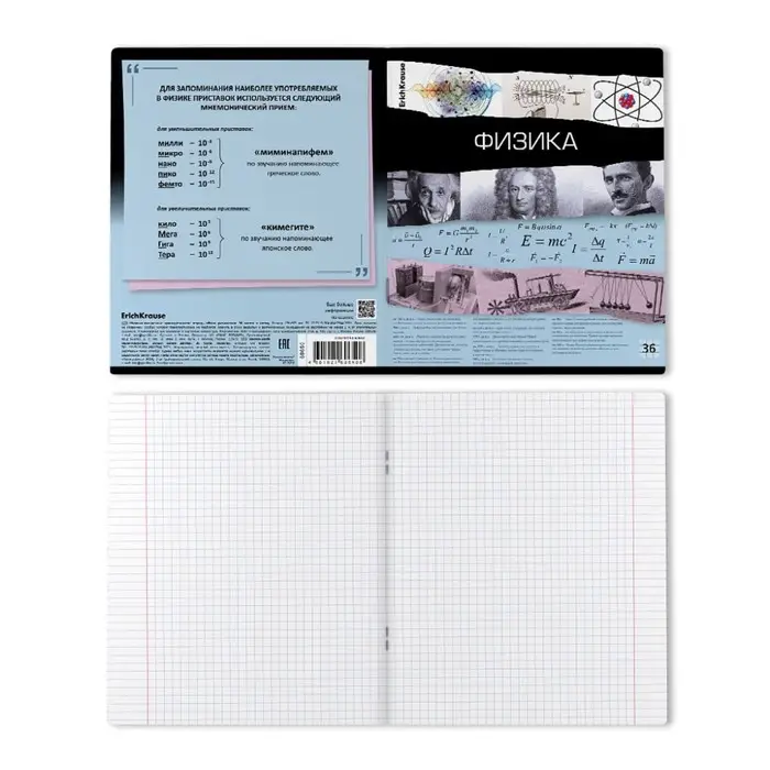 Тетрадь предметная &laquo;Физика&raquo;, 36 листов в клетку, ErichKrause Timeline