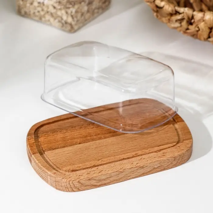 Маслёнка Rosemary, дерево, 17&times;11&times;6.5 см