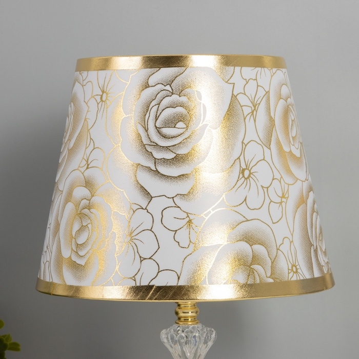 Лампа настольная Лампа настольная "Латынь" 1х40Вт Е27+подсветка LED 5Вт золото 21х21х35,5см