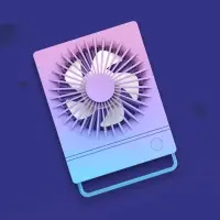 Вентилятор настольный YS2202B, портативный, осевой, 500 мАч, 3 режима, розово-сиреневый