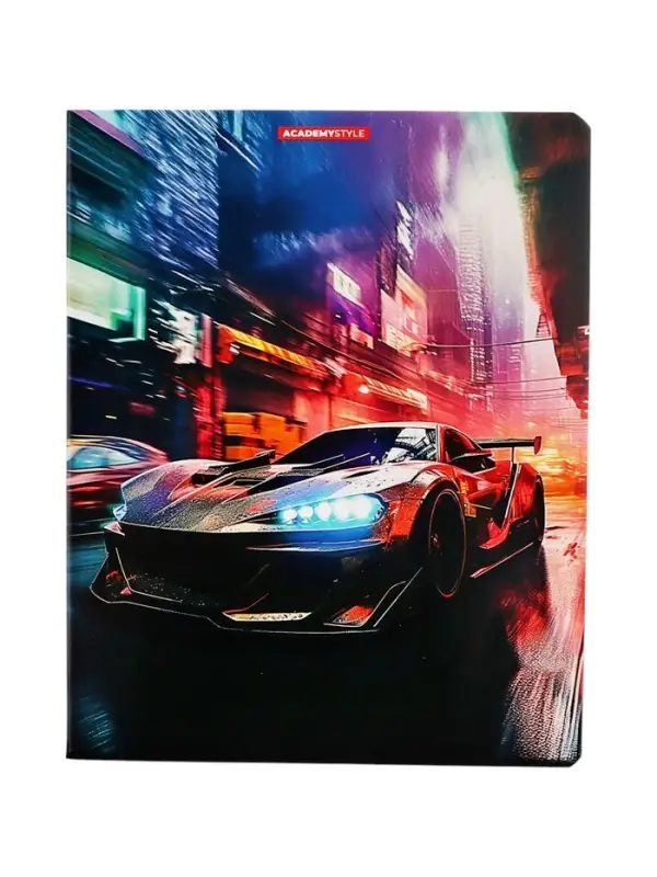 Тетрадь 40 листов, в клетку &laquo;Тачки&raquo;, мелованный картон, МИКС