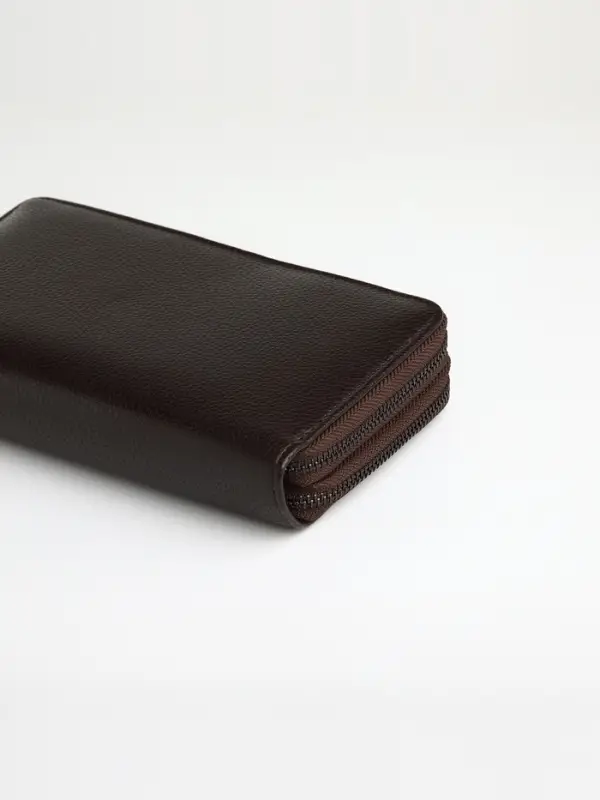 Портмоне-клатч мужской TEXTURA, два отделения, коричневое