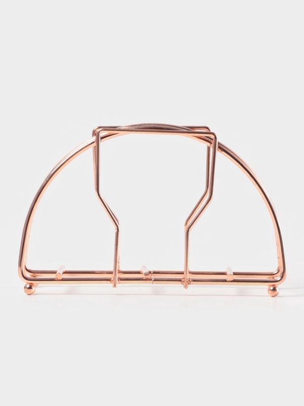 Салфетница Доляна «Куб», розовое золото Салфетница Доляна «Куб», розовое золото