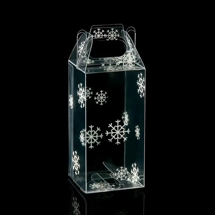 Коробка подарочная новогодняя складная ПВХ «Праздничное настроение» 4×4×8 см Коробка подарочная новогодняя складная ПВХ «Праздничное настроение» 4×4×8 см