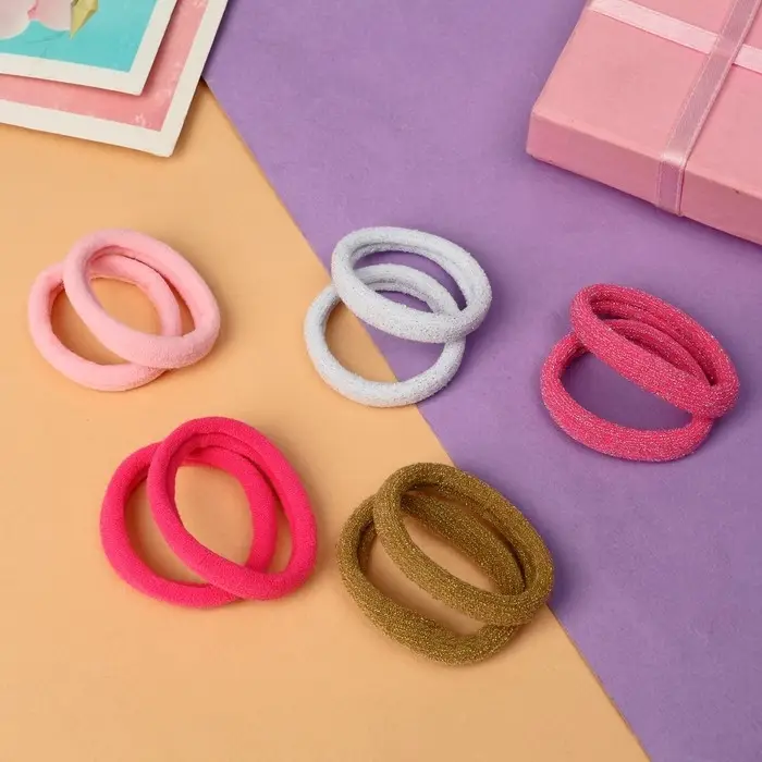 Резинки для волос «Синди», набор 10 шт., блеск акварель, 4.5 см Резинки для волос «Синди», набор 10 шт., блеск акварель, 4.5 см