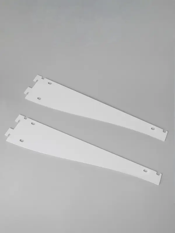 Кронштейн-полкодержатель для стеллажа, 40 см, для полки с перфорацией, белый