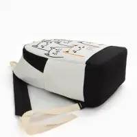 Рюкзак школьный на молнии, с карманами, с рисунком, размер 30&times;14&times;43 см, чёрный