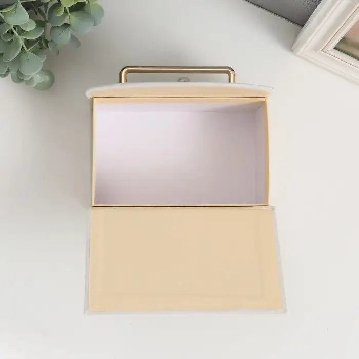 Шкатулка картон "Ромбы. Белая" 7х16,5х10,5 см