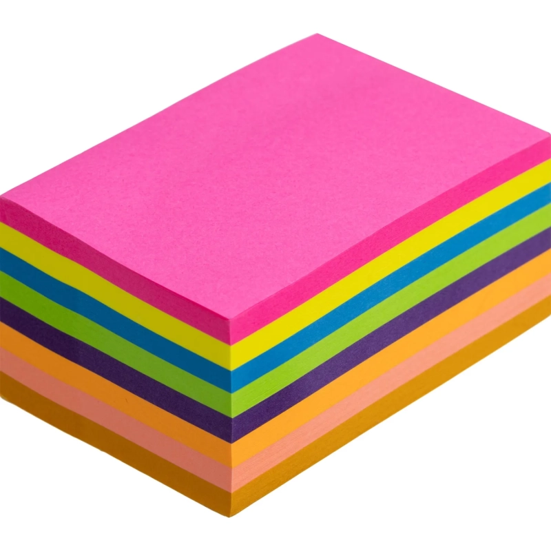 Стикеры  с клеев.краем 76x51 мм, 400 лист, 8 неоновых цв