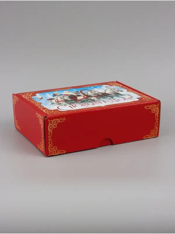 Коробка подарочная, самосборная &laquo;Красная сказка&raquo;,30.7&times;22&times;9.5 см