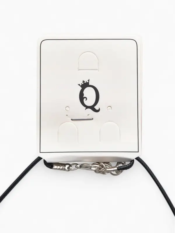 Кулон унисекс &laquo;Клык тигра&raquo;, белый в чернёном серебре на чёрном шнурке, 40 см