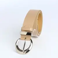 Ремень женский с винтом, 110&times;3.3 см, пряжка металл, серебристая, бежевый