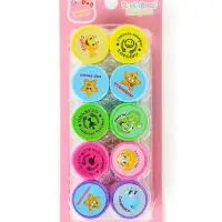 Оценочные печати "Смайлы" набор 10 шт, вид МИКС