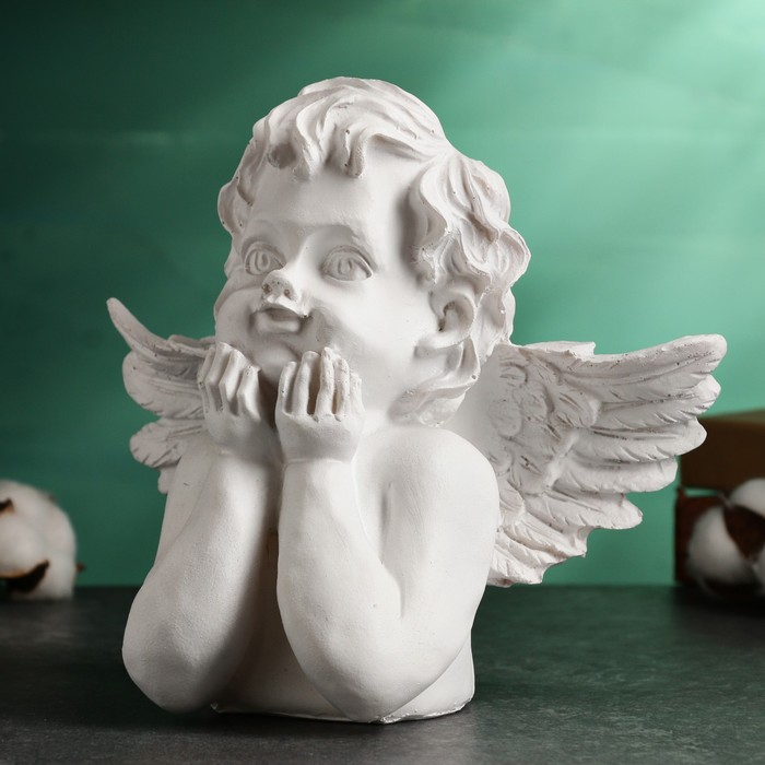 Фигура Фигура "Ангелочек лежит" белый, 21х10х20см