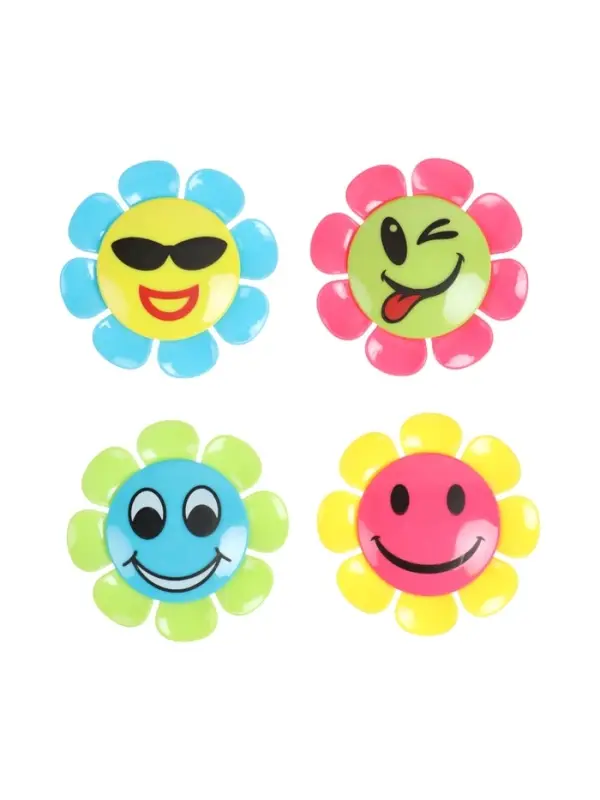 Набор точилок, 4 штуки с контейнером «Ромашка-смайл», МИКС